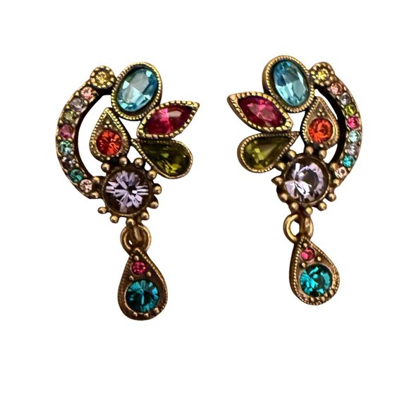 Patricia Locke Jewelry - RARE Patricia Locke Handmade Crystal Gold Toned 2009 Earrings